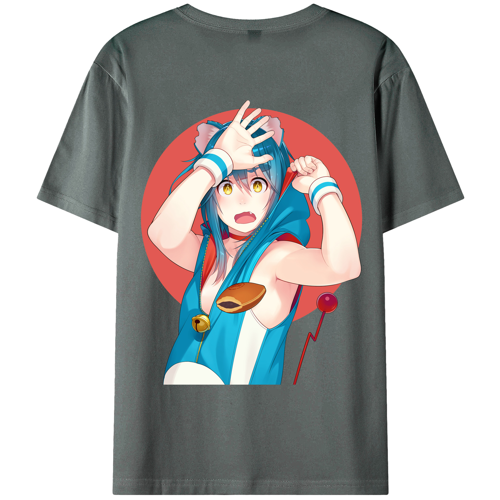 （画像用） ドラえもん Doraemon 綿100％ メンズ半袖Tシャツ（バックプリント） 通気性
